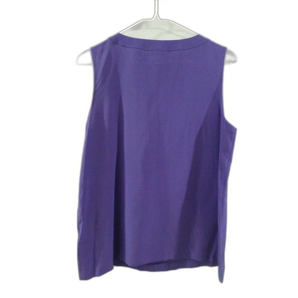 Kate Spade New York Silk Shell Tank - Navy 6 - Picture 2 of 4